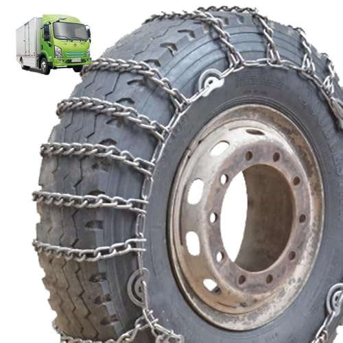 Tire Traction-Set of 2 pieces Snow Chains for Semi Trucks Snow Chains for Car Tires Universal Metal Tire Chains for SUV Trucks Pickup Trucks Semi Trucks Van Dually Trucks ATV Light Truck 9mm_11.00-20