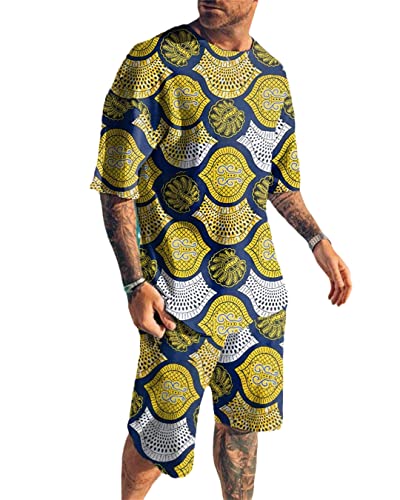 Ensemble homme motif lion noir et blanc ts1196 XXXL ample