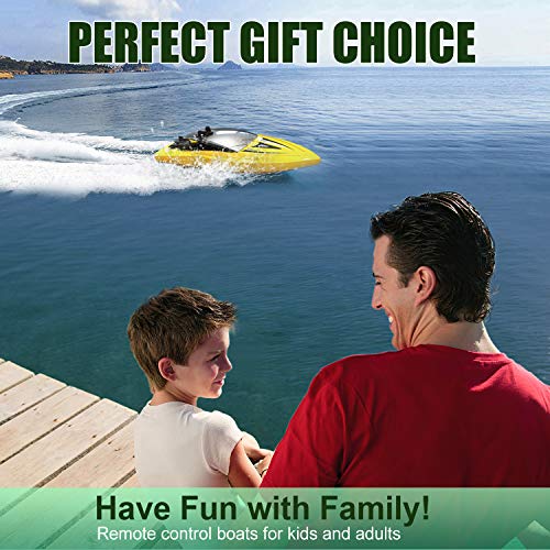 RC Boats for Kids and Adults, Gifts for Kids Boys Girls, Outdoor Water Kids Toys, Mini Remote Control Boats for Pools Lakes Backyard, Fun RC Toys for Kids, Long Battery Life, 2.4GHz Speedy RC Boats - Thumbnail 2