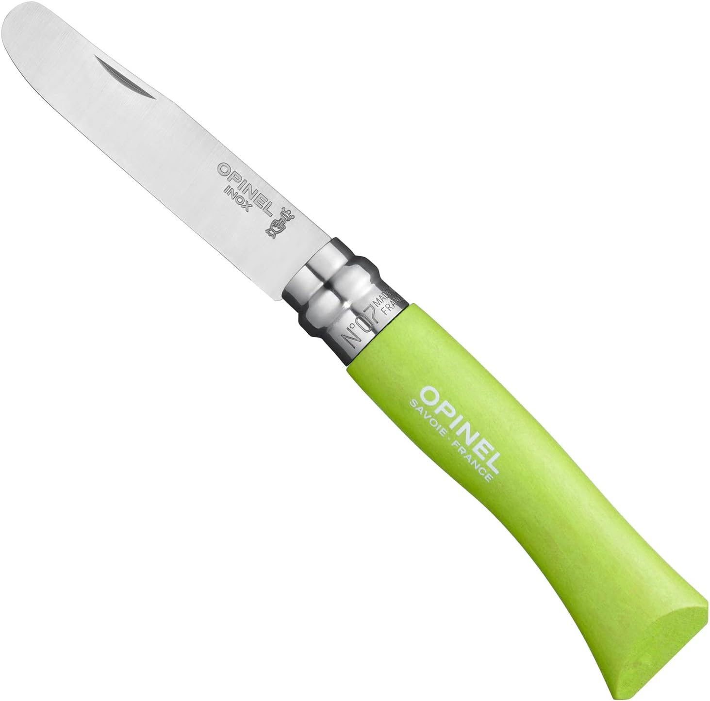 Opinel N° 07 Mon Premier Pomme Couteau Pliant Bout Rond Mixte Enfant, FR : M (Taille Fabricant : 23 cm)