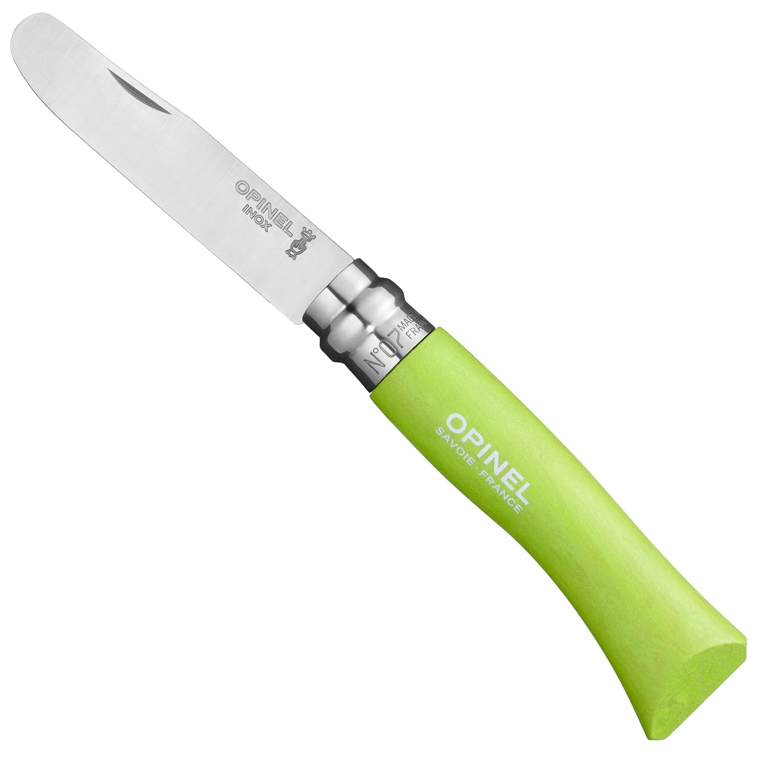Opinel Kindermesser, rostfrei, Buchenholz, grün