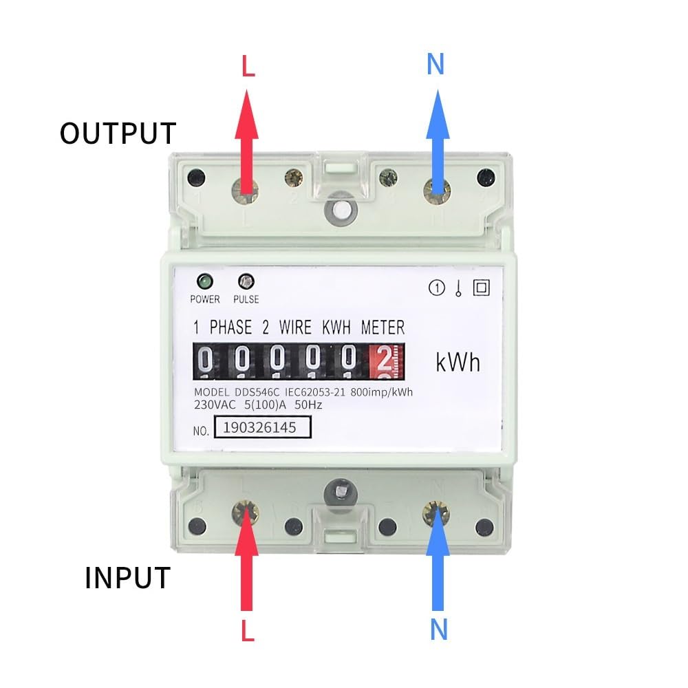 230VAC 50Hz Jednofazowy 4P Licznik Energii Analogowy Elektryczny Watomierz Elektryczny Licznik Energii Na Szynę Din Watomierz
