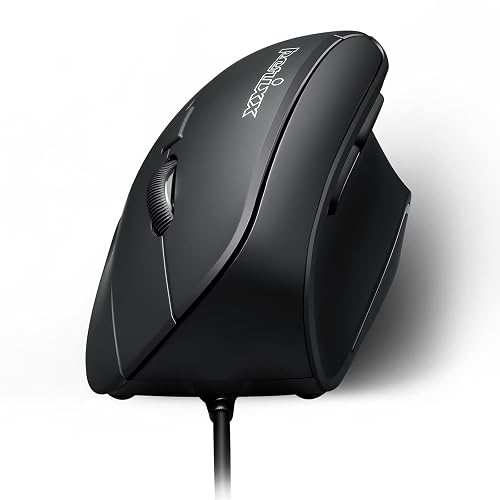 Perixx PERIMICE-515II Wired Ergonomic Vertical Mouse - 1000/1600 DPI -