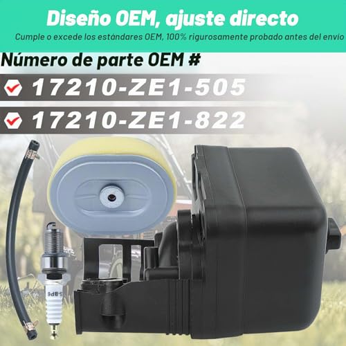 Miniatura 6 de Filtro De Aire Con Cubierta Para Honda Gx160 Gx120 Gx140 Gx200 168f Serie, Adefol Filtro De Aire Carcasa Tuberia De Combustible Bujía Accesorios Partes Del Motor
