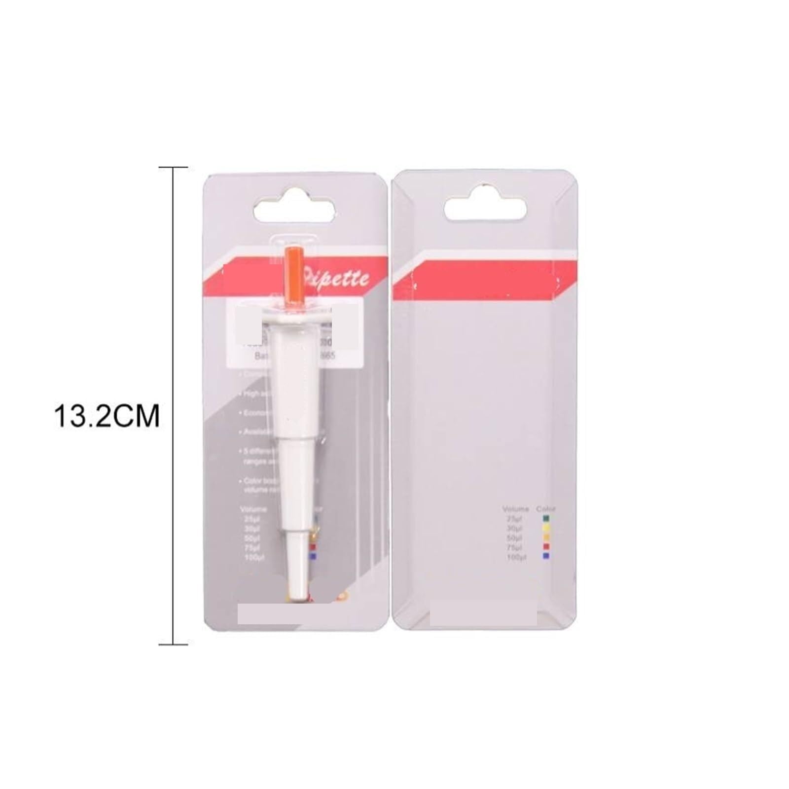 Pipeta 5 Uds Mini Pipeta De Laboratorio 10-200ul Equipo Micropipeta Manual Volumen Fijo Un Solo Canal para laboratorio(25ul)