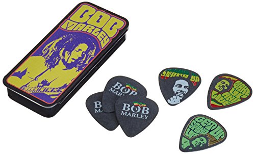 Jim Dunlop Bobpt06 m Medium »Bob Marley » Étain Pick – Doré (lot de 6) - Les Beatles, Paul McCartney, John Lennon, RIngo Starr, George Harrison Jim Dunlop Bobpt06 m Medium"Bob Marley" Étain Pick – Doré (lot de 6)