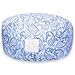 YOMANIS Meditationskissen Yogakissen Zafu 31cm rund Sitzhöhe 18cm, Sozial&fair natürlich&Bio Baumwolle Öko Tex Zertifiziert, Bioland Dinkelspelz, Demeter Mühle Yoga Reisekissen mit Stick