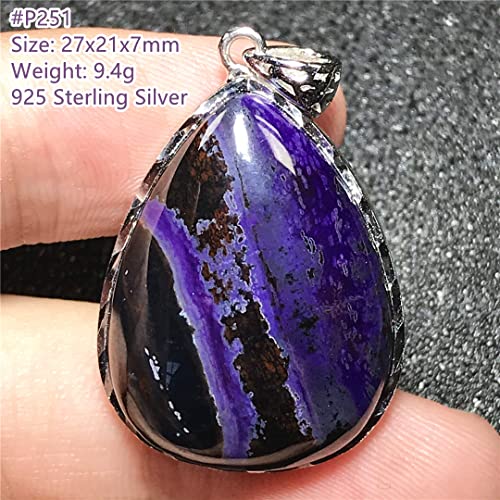 Pingente Sugilite Natural Pedra de Cristal Sugilita Joia para Mulheres Presente de Sorte 27 x 21 x 7