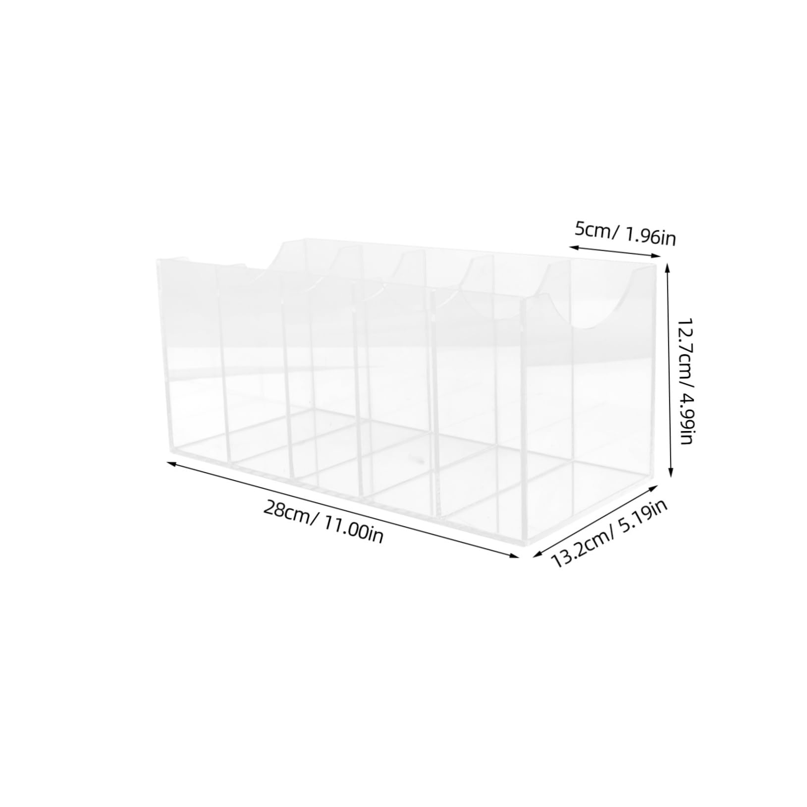 OFFSCH 5 Compartment Acrylic Belt Organizer Box Belt Organizer Holder for Closet Wall Mount