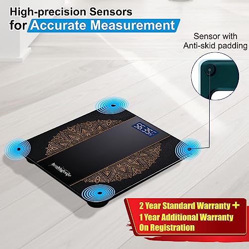 Image of Healthgenie Weight Machine For Body Weight With 3 Yrs Warranty & Thick Tempered Glass Lcd Display Digital Weighing Machine (93 Festive) Hd-221, 940 Grams