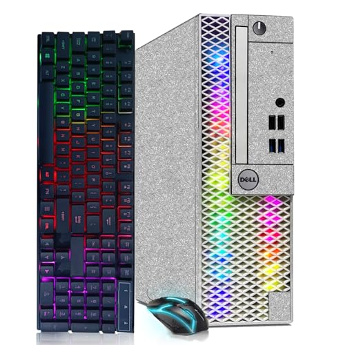 Dell RGB Gaming Desktop Computer, Intel Quad Core I5-6500 up to 3.6GHz, Radeon RX 550 4G, 16GB DDR4, 1TB SSD, RGB Keyboard & Mouse, 600M WiFi & Bluetooth, Win 11 Pro (Renewed)