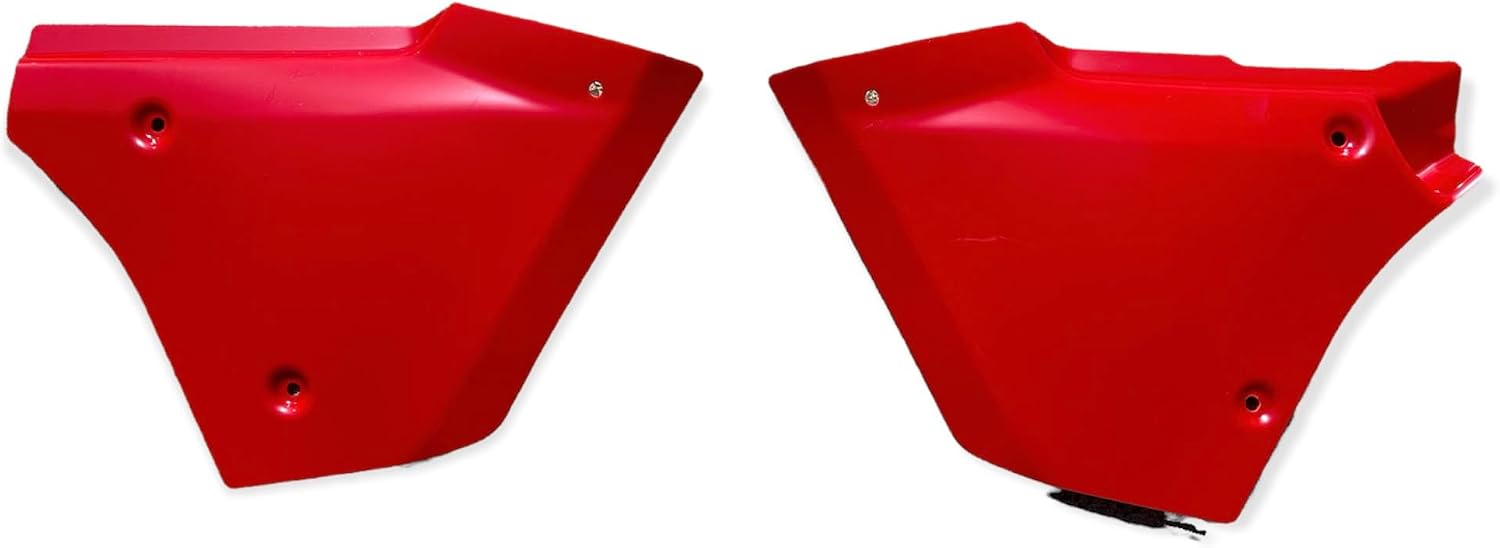 KTX PRO Heavy Duty Plastic Side Panels for Honda ATC 250ES 85-87 | Durable Red & White Side Covers for ATC250ES | Perfect Fit & Long-Lasting Performance