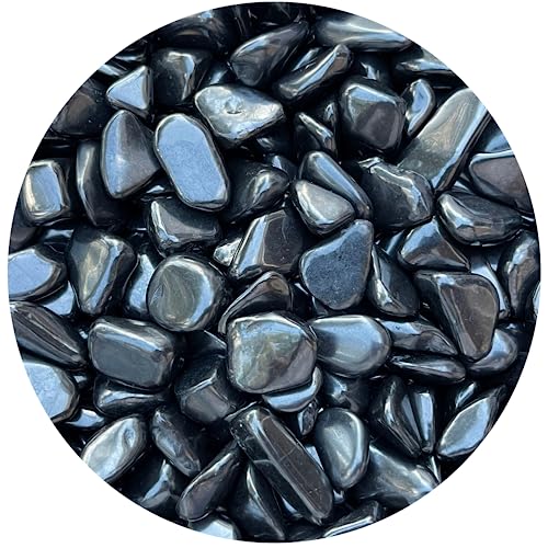 Image of GAF TREASURES 1 /2 LB Shungite Tumbled Stones, Polished Natural Shungite Gemstone, Shungite Healing Crystals (Shungite)