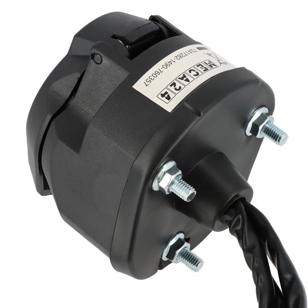 MECA24 Faisceau Attelage Remorque - Prise 7 plots 12V Femelle - Pré Câblé 2m - Fils 7x0.5mm² - pour Remorques et Machines agricoles