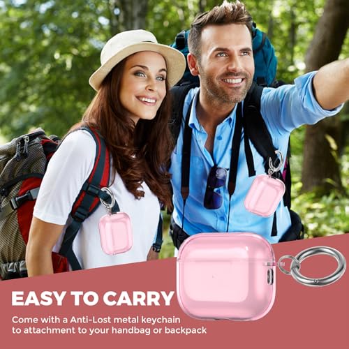 Image of OTOPO for Airpods Pro 3 Case Clear with Cleaning Kit 2025, Soft TPU Transparent Apple AirPods Pro 3rd Generation Protective Cover Skin Women Men for iPod Pro3 Case -Clear Pink