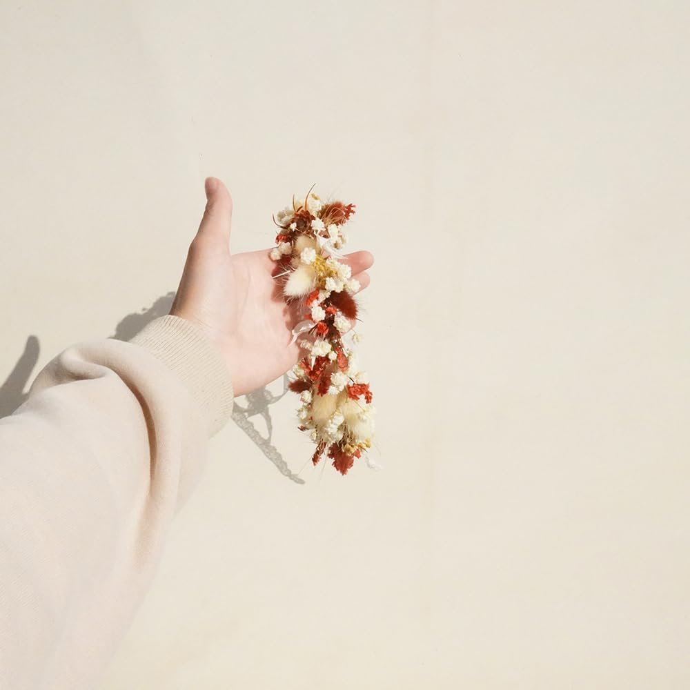 Wedding Dried Flower Crown/Baby's Breath Crown/Flower Girl Crown/Newborn Crown/Boho Bride Crown (Adule)