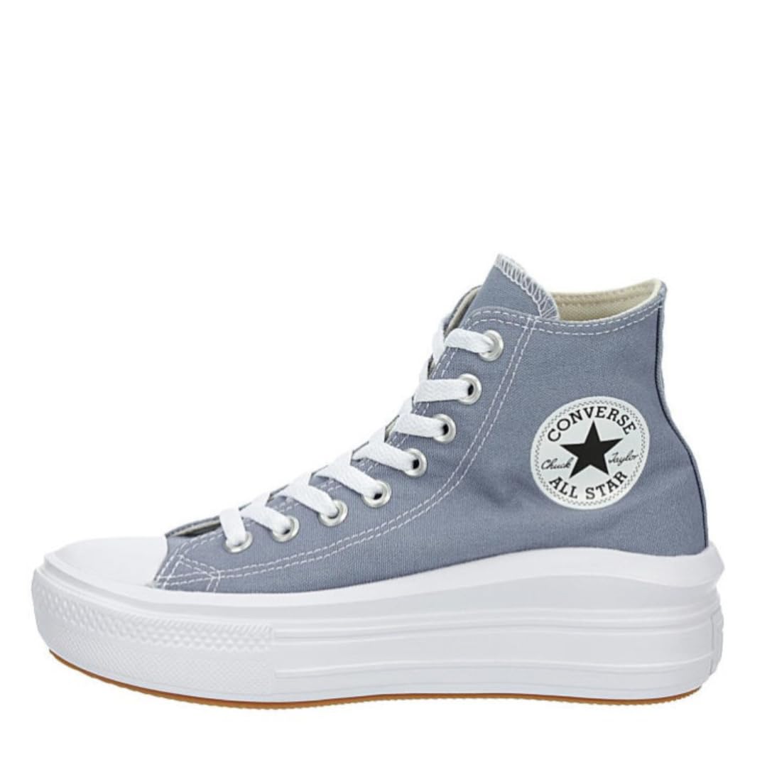 ConverseUnisex Chuck Taylor All Star Move Hi Top Canvas Sneaker - Lace up Closure Style - Dark Blue