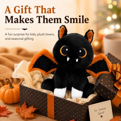 Image of MorisMos Bat Plush Glow in the Dark, Halloween Stuffed Animal Bat, 14 inch