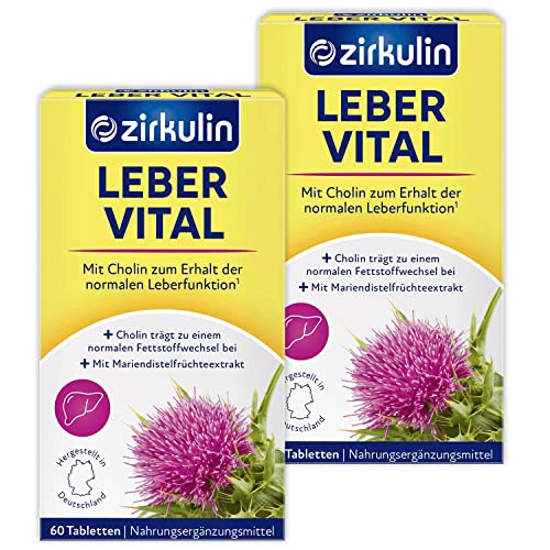Zirkulin Leber-Vital Mariendistel | mit hochwertigem Mariendistel-Extrakt | Cholin zum Erhalt der normalen Leberfunktion 1) | Bedarf für 2 Monate Cover