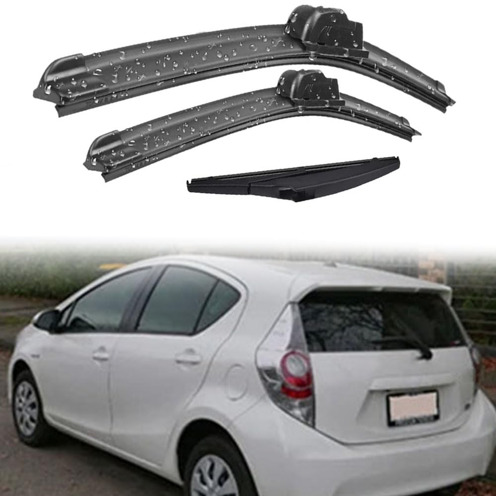 Zestaw piór wycieraczek przednich tylnych do prius c 2012-2021, pióra wycieraczek gumowe części do czyszczenia szyb 26 "16" 8"