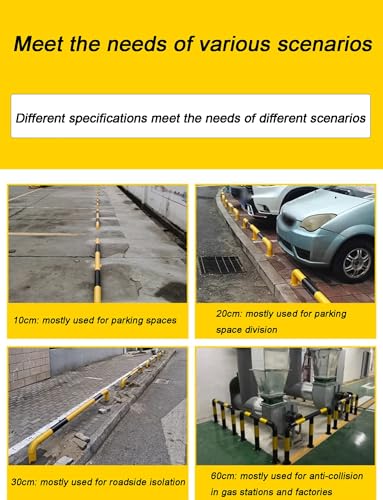 Bornes de sécurité robustes en U de 2000x300x2mm pour infrastructures