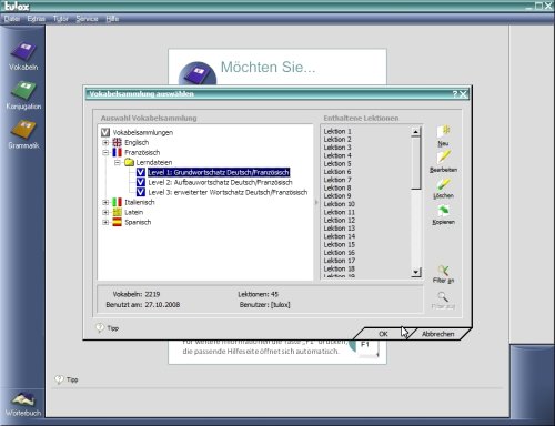 tulox Sprachtrainer Französisch - Vokabeltrainer, Konjugations- und Grammatiktrainer inklusive großem Wörterbuch mit 90.000 fremdsprachlichen vertonten Vokabeln