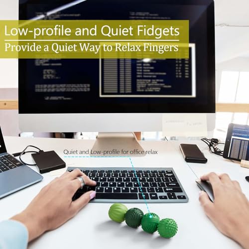 Silicone Magnetic Balls Fidget Toys for Adults & Teens,4PCS Stress Relief Sensory Toys for Autism ADHD Anxiety,Fun Textures Gadgets,Office Desk Toy,Stocking Stuffers for Women Men Teen Gift - Image 3