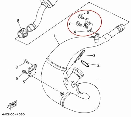 Moto1988 565-14771-00-00 Exhaust Muffler Pipe Stay thumb #6