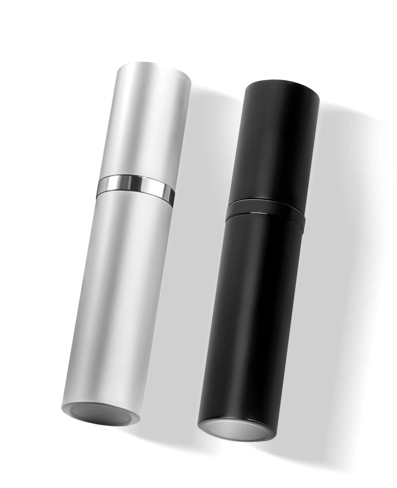 VVGAOGES Parfümzerstäuber Nachfüllbar,Parfum Zerstäuber für Unterwegs,Reiseflaschen zum Befüllen,Sprühflasche Klein für Parfum,Parfümflaschen Leer für Reise 5ml (Schwarz&Silber)