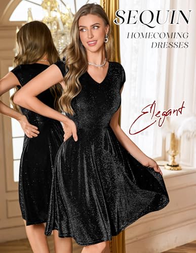 Wedtrend Sparkly Dresses for Women Glitter Formal Dress Short Prom Dress Homecoming Dresses for Teens - Image 3