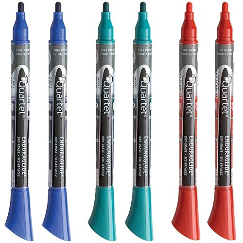 Quartet Dry Erase Markers, Fine Tip, BOLD COLOR, EnduraGlide Whiteboard/White Board Markers, Assorted Primary Colors, 12-Pack (5001-10SECR)