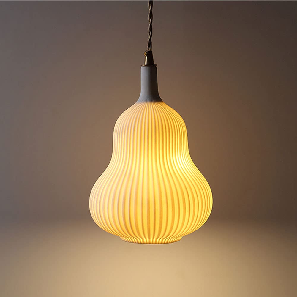 Plafond Lampe Suspendue Kit Réglable en Céramique Créative Gourde Fine