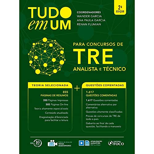 Tudo em um: Para concursos do TRE: analista e técnico - 2ª edição - 2018: Para Concursos de TRE - Analista e Técnico