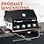 Hygrill 32-Inch Built In Grill for Liquid Propane, Stainless Steel Outdoor Kitchen 4-Burner Grill Head, Black