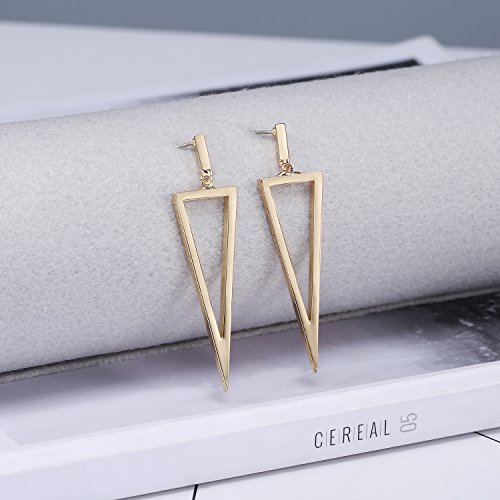 LILIE&WHITE Metal Triangle Danlge Drop Earrings For Women Costume Jewelry3