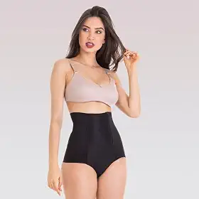 Cinta Pós Parto Com Fecho Em Zíper Preta EG