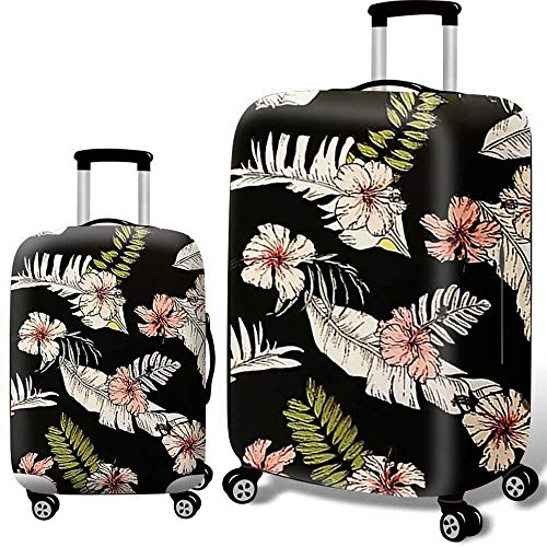 Preisvergleich Produktbild Trolley Case Schutzhülle Persönlichkeit Regendicht Elastisch Gepäck Schutzhülle Spandex Reißverschluss Kofferhülle Passt 18"-32" Gepäck (Color : Black, Size : S(18''-21''))
