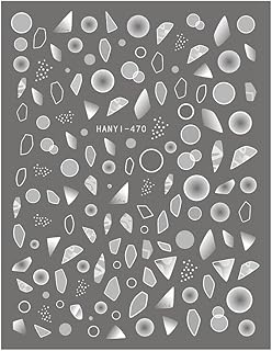 Calcomanía de uñas con figuras geométricas, p...