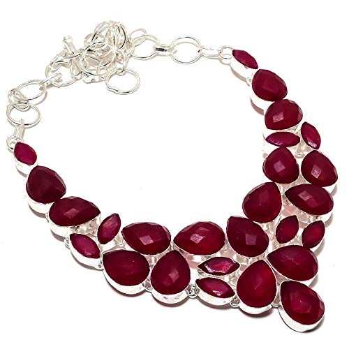 GEMSTONECABS Faceted Ruby Gemstone Handmade 925 Sterling