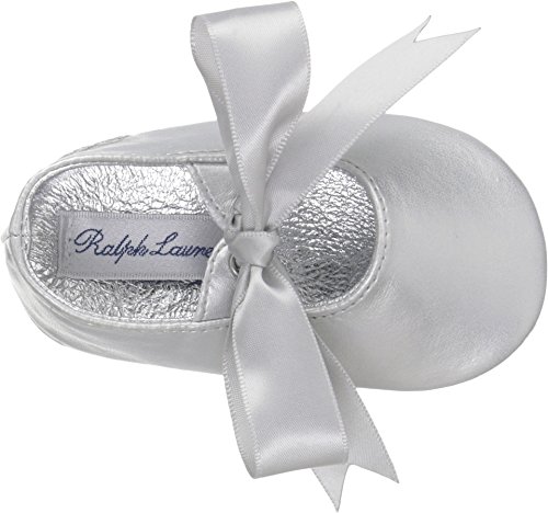 Polo Ralph Lauren girls Briley - K ballet flats, Silver/Metallic, 4 Toddler US3