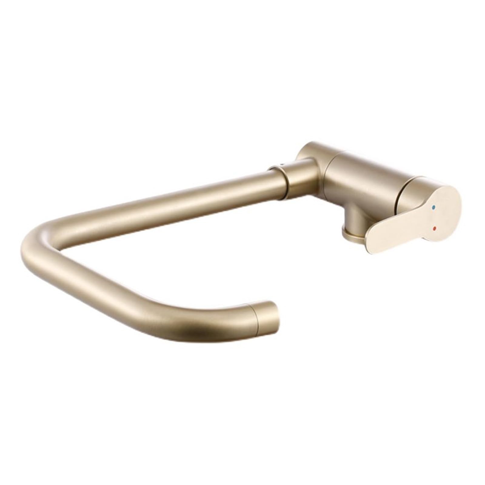 ZQFHSX Folding Kitchen Tap, Brushed Mixer Swivel Hot and Cold Water Stainless Steel Faucet