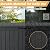 Fancyango 75 Gallon Outdoor Deck Box Waterproof, Large Storage Box for Patio, Resin Storage Bench Lockable for Garden Tools, Package Delivery, Black