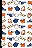 Baseball: Notizbuch/Tagebuch/Notizheft ca A5 liniert mit 100 Seiten zum Eintragen und Ausfüllen der Notizen, Zeichnungen, Ideen oder Erinnerungen | ... Baseballspieler ,Trainer und Baseball-Fans