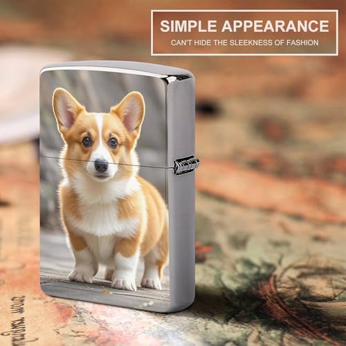 Funda para encendedor clásico con diseño Corgi Dogs miniatura 6
