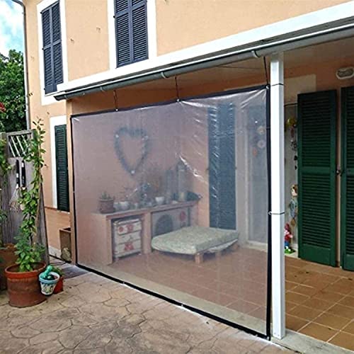 Lona impermeable transparente cubierta resistente con ojales para cenadores 7