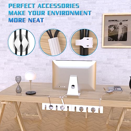 KOXXUD Kit Raccogli Cavi Scrivania, Portacavi da