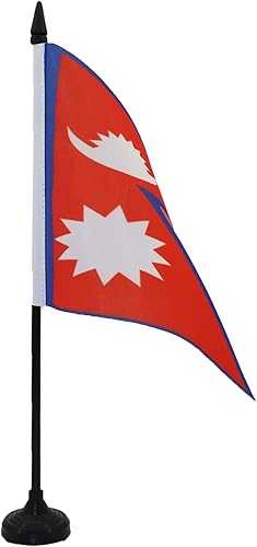 Miniatura 336 de Bandera de la bandera del Líbano de AZ, 3.9 x 5.9 in, bandera de escritorio libanesa, 5.9 x 3.9 in, barra y base de plástico negro