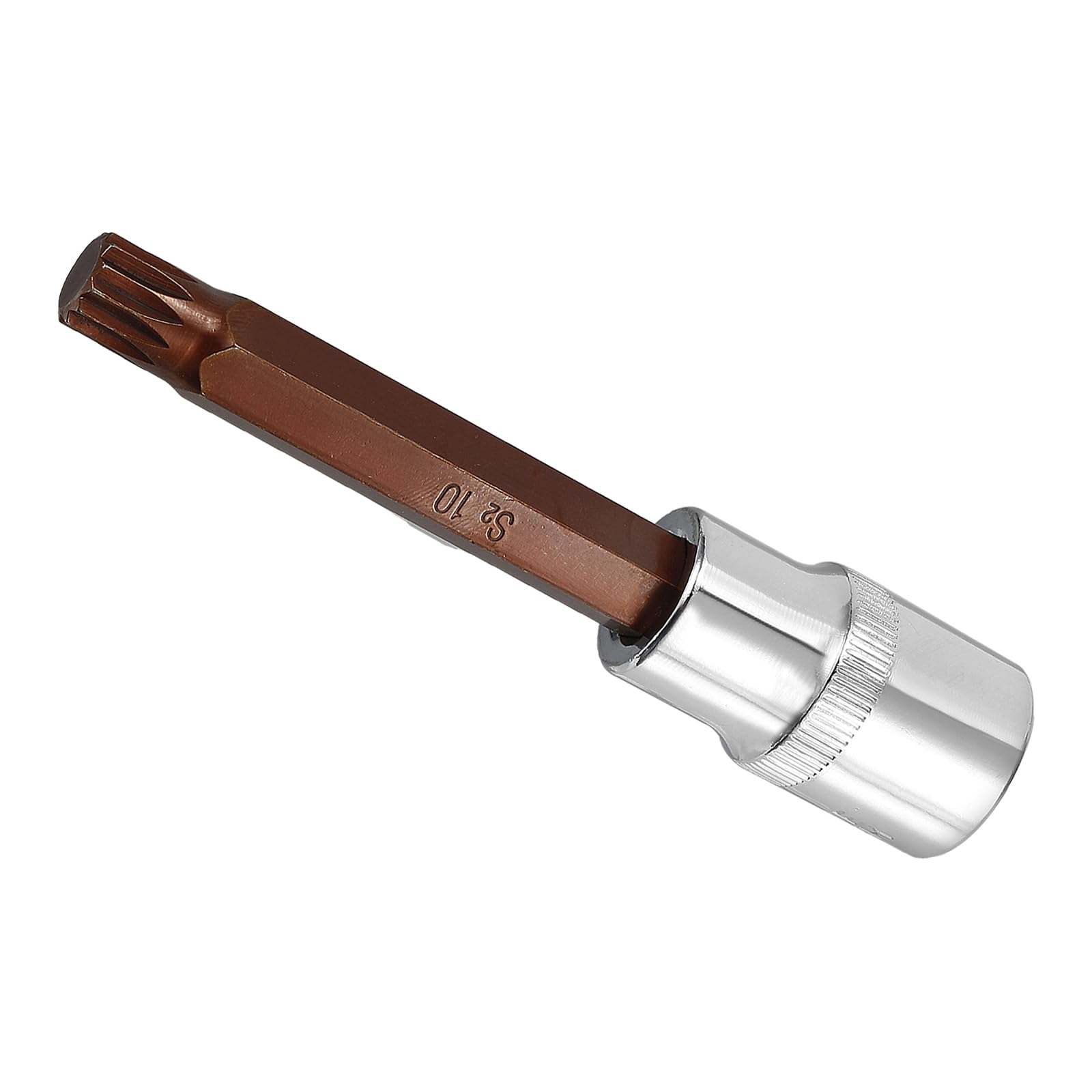 CoCud Triple Square Spline Bit Socket, M10 Bit 1/2-Inch Drive 4" Long, S2 Alloy Steel Heat Treated CR-V Socket