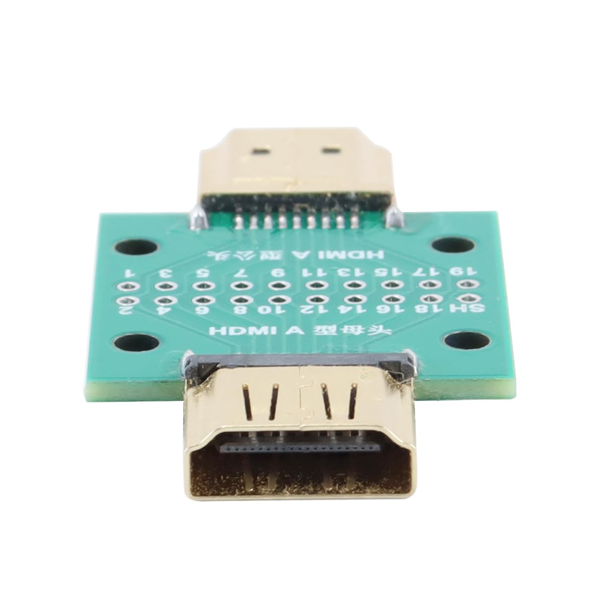 Connettore HDMI A con scheda PCB di prova, connettori maschio-femmina a 19 pin per il trasferimento del cavo della linea dati