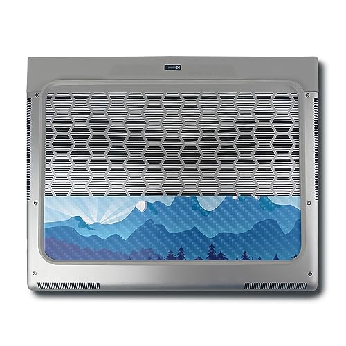 Image of MightySkins Carbon Fiber Skin Compatible With Alienware X16 R1 (2023) Full Wrap Kit - Blue Mountains | Protective Durable Textured Carbon Fiber Finish | Easy To Apply & Change Styles | Made in the USA